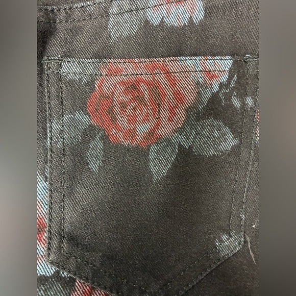 Dominique Denim Skirt Set in Black Floral - Picture 7 of 10